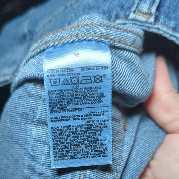 Old Navy High Rise Baggy Wide Leg Jeans w/ Front Pockets Women's Size 18 - Picture 5 of 5